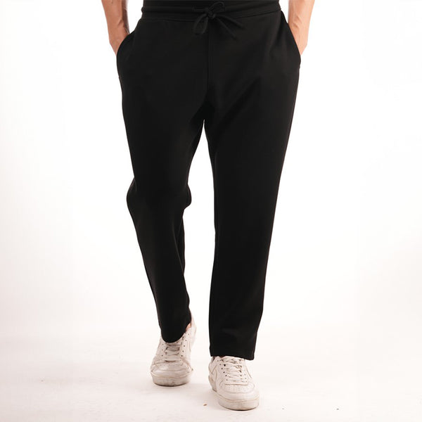 Premium Straight Pants For Men - Jet Black