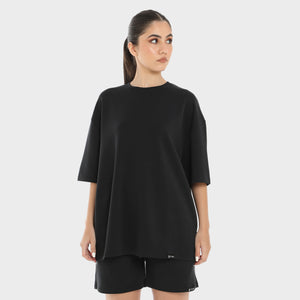 Modal Oversized T-shirt For Women - Black - tyntshop
